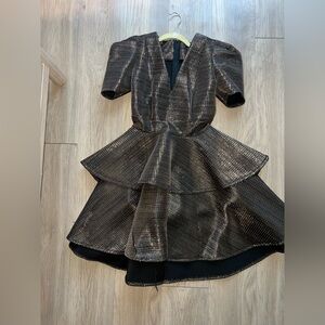 metallic mini dress size small brand new
